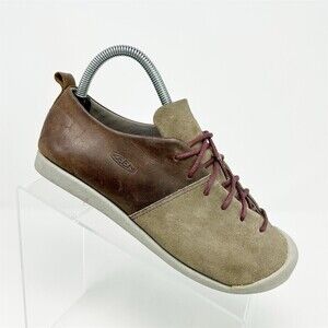 KEEN Women's Oxford Shoes Brown/Taupe Lace Up Round Toe Size 7 Wide